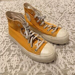 Converse Platform Yellow High-Top Sneakers